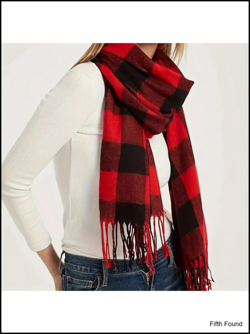 Women Men Classic Plaid Winter Scarf Soft Warm Cold Weather Scarf